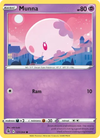 Munna #121 · Fusion Strike Pokémon card