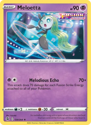 Meloetta #124 · Fusion Strike Pokémon card