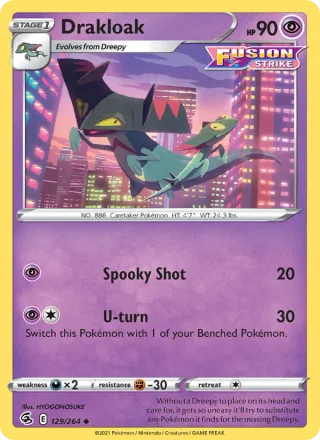 Drakloak #129 · Fusion Strike Pokémon card