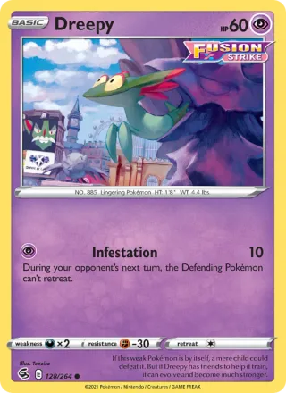 Dreepy #128 · Fusion Strike Pokémon card