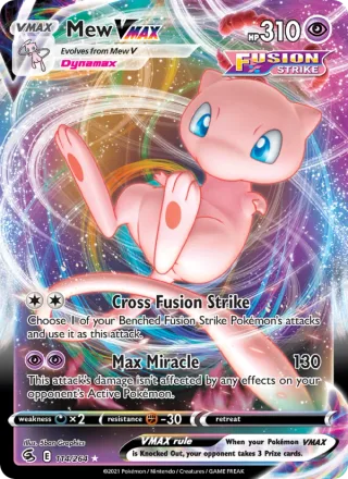 Mew VMAX #114 · Fusion Strike Pokémon card