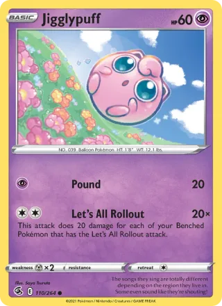 Jigglypuff #110 · Fusion Strike Pokémon card