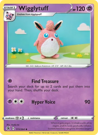Wigglytuff #111 · Fusion Strike Pokémon card