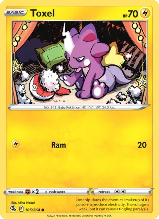 Toxel #105 · Fusion Strike Pokémon card