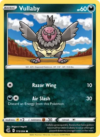 Vullaby #172 · Fusion Strike Pokémon card