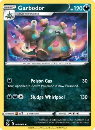Garbodor #169 · Fusion Strike Pokémon card
