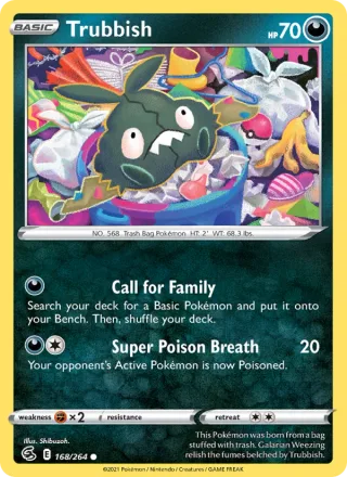 Trubbish #168 · Fusion Strike Pokémon card