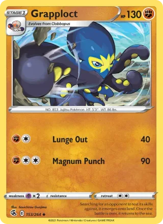 Grapploct #153 · Fusion Strike Pokémon card