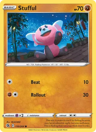 Stufful #150 · Fusion Strike Pokémon card