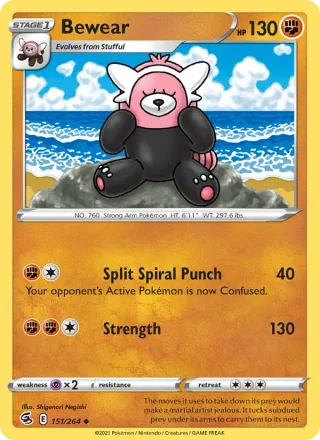 Bewear #151 · Fusion Strike Pokémon card