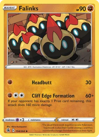 Falinks #154 · Fusion Strike Pokémon card