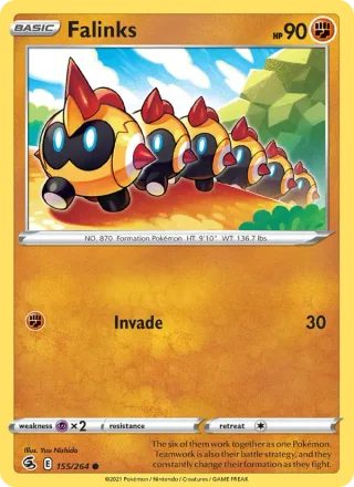 Falinks #155 · Fusion Strike Pokémon card
