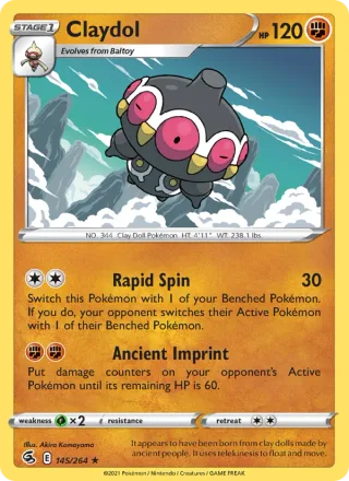 Claydol #145 · Fusion Strike Pokémon card