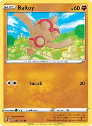 Baltoy #144 · Fusion Strike Pokémon card