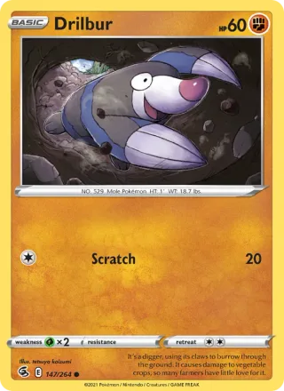 Drilbur #147 · Fusion Strike Pokémon card