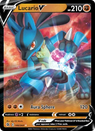 Lucario V #146 · Fusion Strike Pokémon card