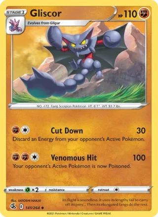 Gliscor #141 · Fusion Strike Pokémon card