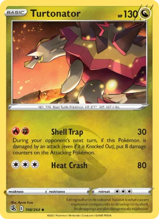 Turtonator #198 · Fusion Strike Pokémon card