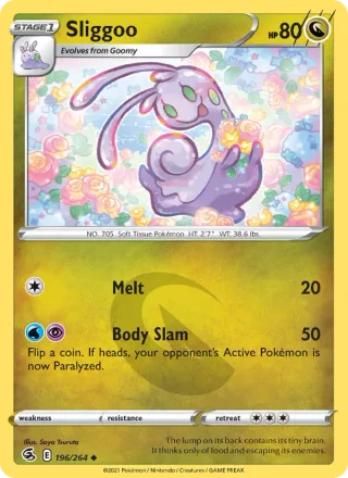 Sliggoo #196 · Fusion Strike Pokémon card
