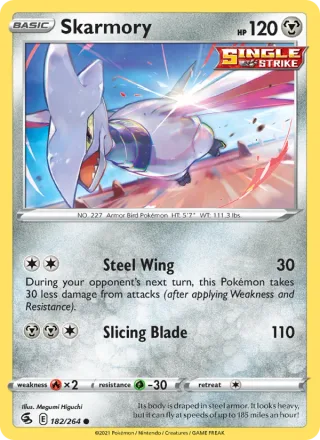 Skarmory #182 · Fusion Strike Pokémon card