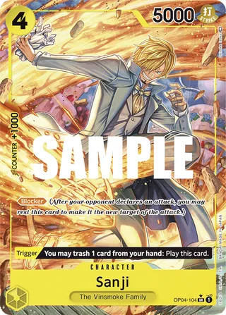 Sanji (Alternate Art) #OP04-104-alternate-art · Kingdoms of Intrigue One Piece card
