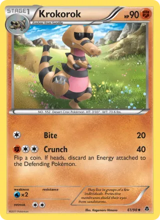 Krokorok #61 · Emerging Powers Pokémon card