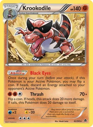 Krookodile #62 · Emerging Powers Pokémon card