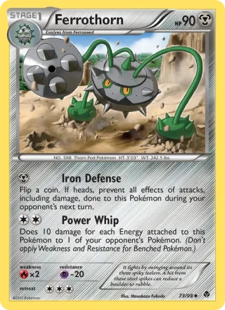 Ferrothorn #73 · Emerging Powers Pokémon card