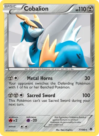 Cobalion #77 · Emerging Powers Pokémon card