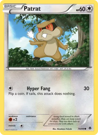 Patrat #78 · Emerging Powers Pokémon card