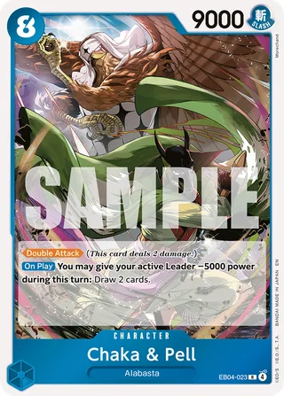 Chaka & Pell #EB04-023 · The Azure Sea's Seven One Piece card