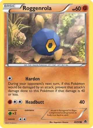 Roggenrola #49 · Emerging Powers Pokémon card