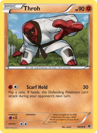 Throh #58 · Emerging Powers Pokémon card