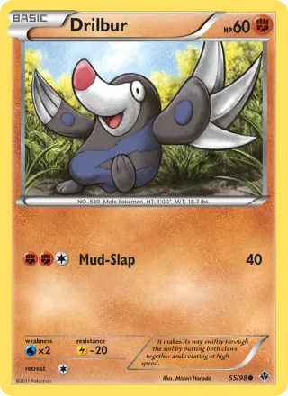 Drilbur #55 · Emerging Powers Pokémon card