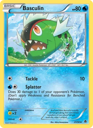 Basculin #25 · Emerging Powers Pokémon card