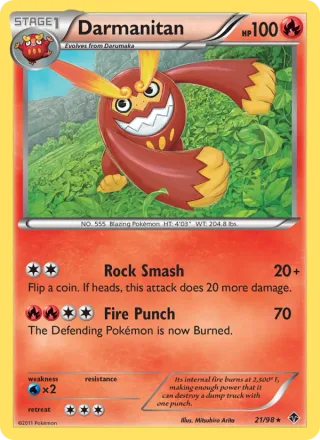 Darmanitan #21 · Emerging Powers Pokémon card
