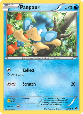 Panpour #22 · Emerging Powers Pokémon card