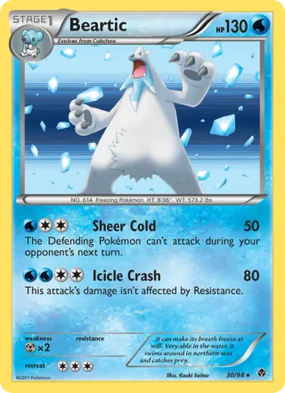 Beartic #30 · Emerging Powers Pokémon card