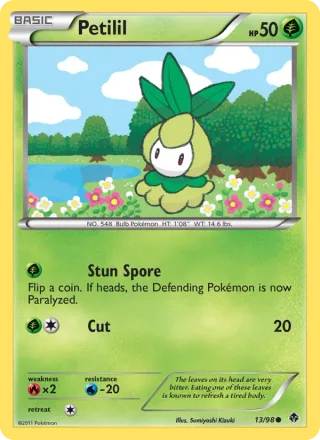 Petilil #13 · Emerging Powers Pokémon card