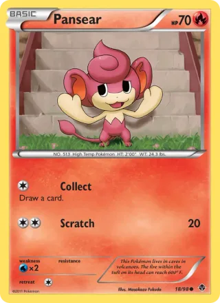 Pansear #18 · Emerging Powers Pokémon card