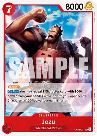 Jozu #OP16-007 · The Time of Battle Release Event Cards One Piece card