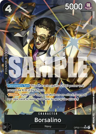 Borsalino (Alternate Art) #OP02-114-alternate-art · Premium Booster -The Best- One Piece card