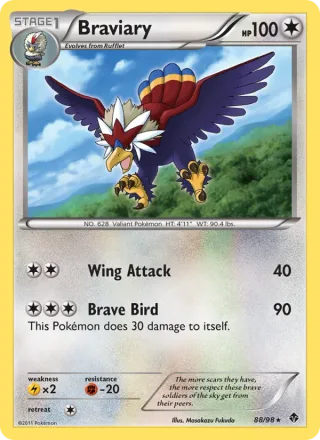 Braviary #88 · Emerging Powers Pokémon card