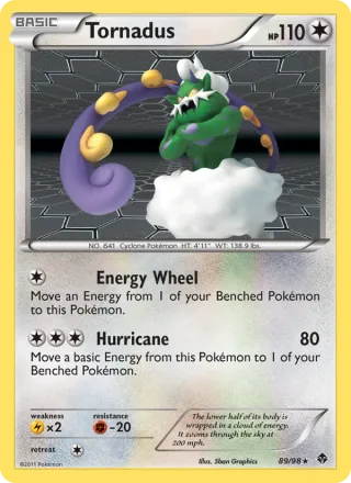 Tornadus #89 · Emerging Powers Pokémon card
