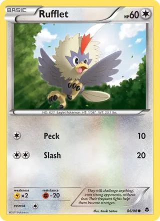 Rufflet #86 · Emerging Powers Pokémon card