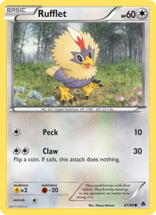 Rufflet #87 · Emerging Powers Pokémon card