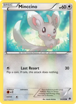 Minccino #84 · Emerging Powers Pokémon card