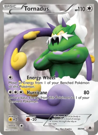 Tornadus #98 · Emerging Powers Pokémon card