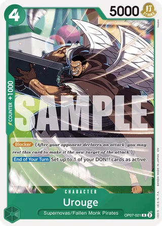 Urouge (Reprint) #OP07-021-reprint · ST-24: Starter Deck 24 GREEN Jewelry Bonney One Piece card