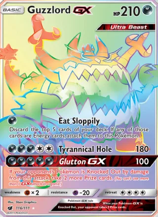 Guzzlord GX #116 · Crimson Invasion Pokémon card